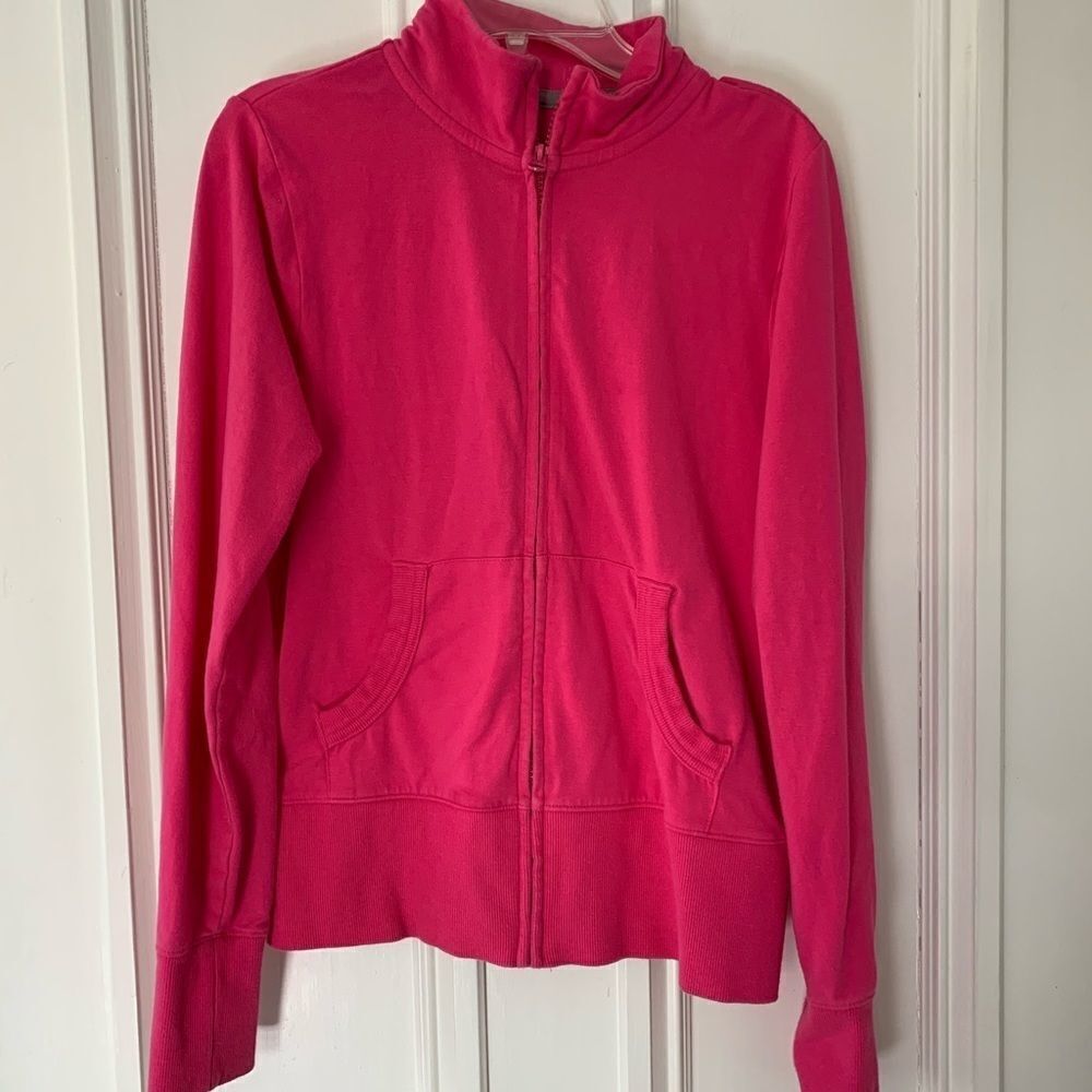 Old Navy hot pink zip sweatshirt M